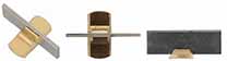 Front Sight Blank, 
.063" thick silver blade,
brass base